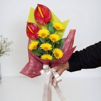 anthurium & gerbera bouquet