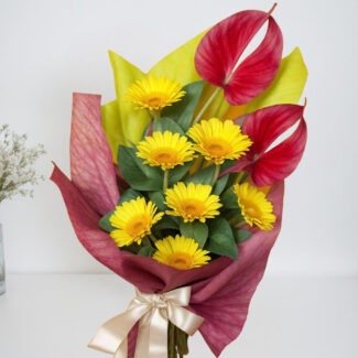 anthurium & gerbera bouquet