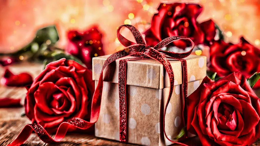 Wallpaper Love, gift, red roses flowers, petals, Valentine's day 2560x1600  HD Picture, Image