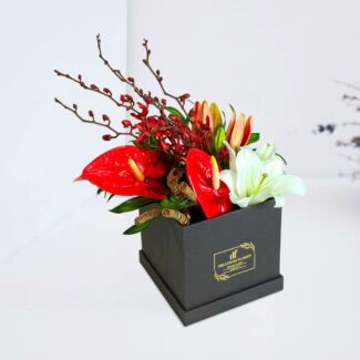 ilies & orchids flower box