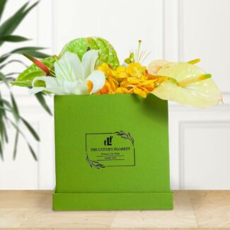 lily & anthurium box bouquet