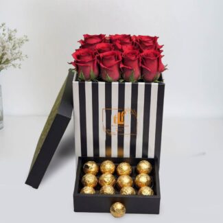 red roses lux box