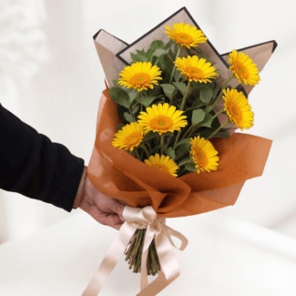 yellow gerbera bouquet
