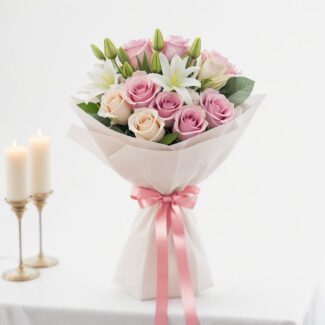 roses and lilies bouquet